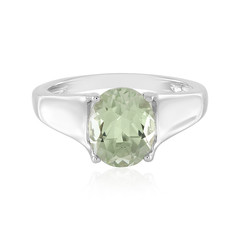 Anillo en plata con Amatista verde