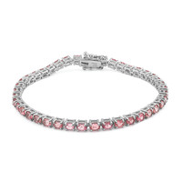 Brazalete en plata con Turmalina rosa