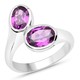 Anillo en plata con Granate Magenta