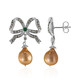 Pendientes en plata con Perla Freshwater (Annette classic)