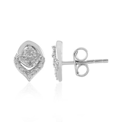 Pendientes en plata con Diamante I2 (I)