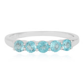 Anillo en plata con Apatita azul