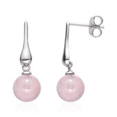 Pendientes en plata con Cuarzo rosa