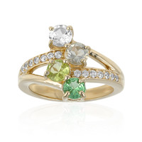 Anillo en plata con Peridoto de Birmania