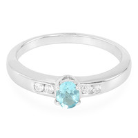 Anillo en plata con Apatita azul