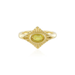 Anillo en plata con Zafiro amarillo de Madagascar