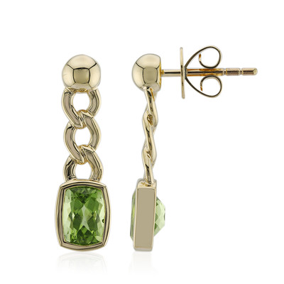 Pendientes en oro con Peridoto de Wagogo