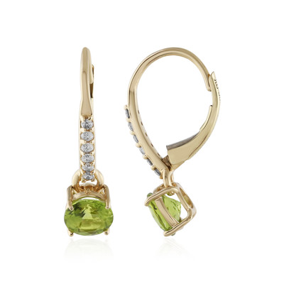 Pendientes en oro con Turmalina verde (AMAYANI)