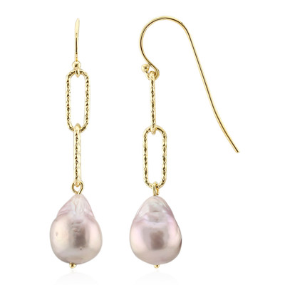 Pendientes en plata con Perla rosa Freshwater (TPC)