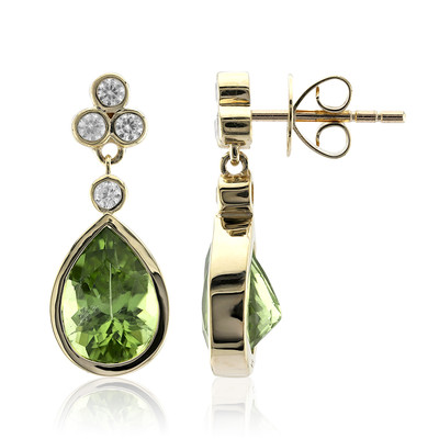 Pendientes en oro con Peridoto de Wagogo