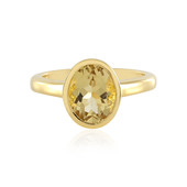 Anillo en plata con Berilo amarillo