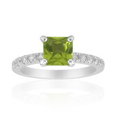 Anillo en plata con Peridoto de Birmania