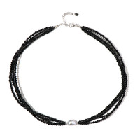 Collar en plata con Turmalina negra