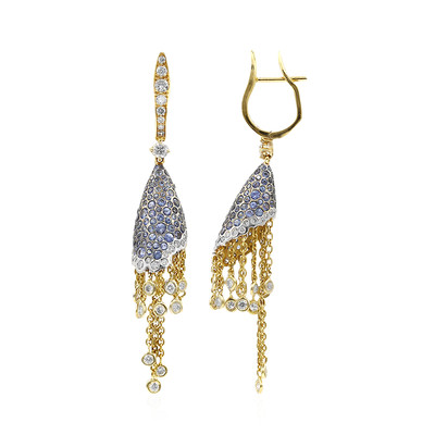 Pendientes en oro con Zafiro azul (Estée Collection)