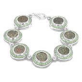 Brazalete en plata con Moneda Antiguo mito de la ofrenda de la viuda - Prutah