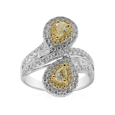 Anillo en oro con Diamante amarillo SI2 (CIRARI)
