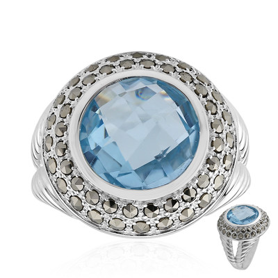 Anillo en plata con Topacio azul cielo (Annette classic)