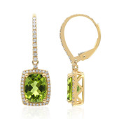 Pendientes en oro con Peridoto de Dashihe (CIRARI)