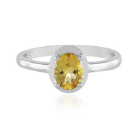 Anillo en plata con Berilo amarillo