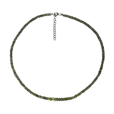 Collar en plata con Apatita verde