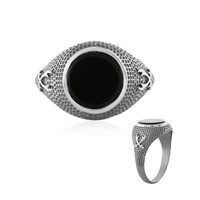 Anillo de hombre en plata con Ónix negro