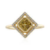 Anillo en oro con Zircón amarillo