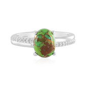 Anillo en plata con Turquesa verde Mohave Kingman