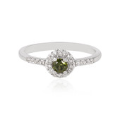 Anillo en plata con Zircón verde Ceylon (MONOSONO COLLECTION)