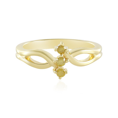 Anillo en plata con Diamante I3 amarillo