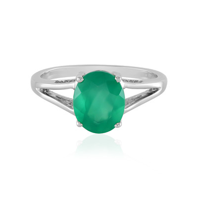 Anillo en plata con Ónix verde