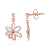 Pendientes en plata con Diamante chocolate I3