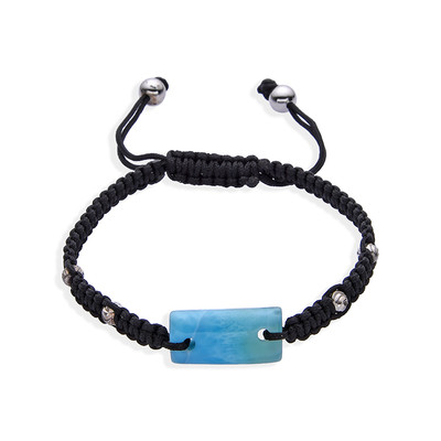 Brazalete en plata con Larimar