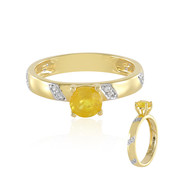 Anillo en plata con Zafiro amarillo de Madagascar