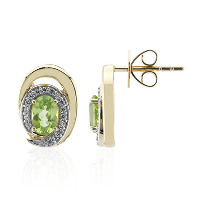 Pendientes en oro con Peridoto de Wagogo