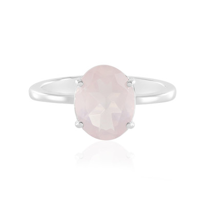 Anillo en plata con Cuarzo rosa