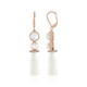 Pendientes en plata con Calcedonia blanca (KM by Juwelo)