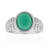 Anillo en plata con Aventurina verde