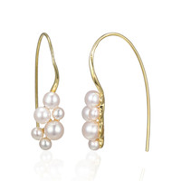 Pendientes en plata con Perla blanca Freshwater