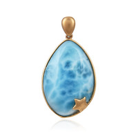 Colgante en oro con Larimar