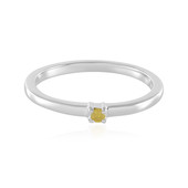 Anillo en plata con Diamante I3 amarillo