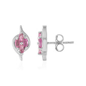 Pendientes en plata con Turmalina rosa