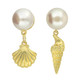 Pendientes en plata con Perla blanca Freshwater