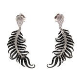 Pendientes en plata con Espinela negra (Dallas Prince Designs)