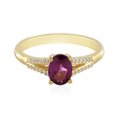 Anillo en plata con Granate Magenta