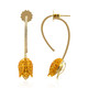 Pendientes en oro con Zafiro Ceylon amarillo (Estée Collection)