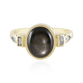 Anillo en oro con Zafiro estrella negra (Adela Gold)