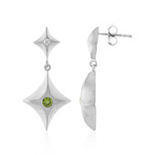 Pendientes en plata con Zircón verde Ceylon (MONOSONO COLLECTION)