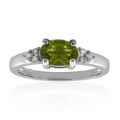 Anillo en plata con Peridoto de Birmania