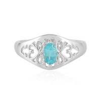 Anillo en plata con Apatita azul