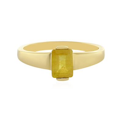 Anillo en plata con Zafiro amarillo de Madagascar